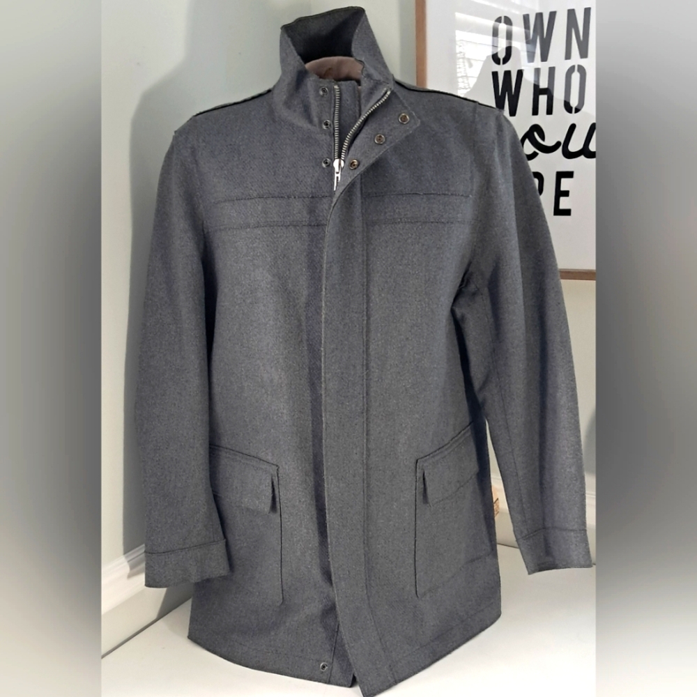 Calvin Klein Grey Premium Wool Rich Slim Fit Jacket Sz XXL NWOT